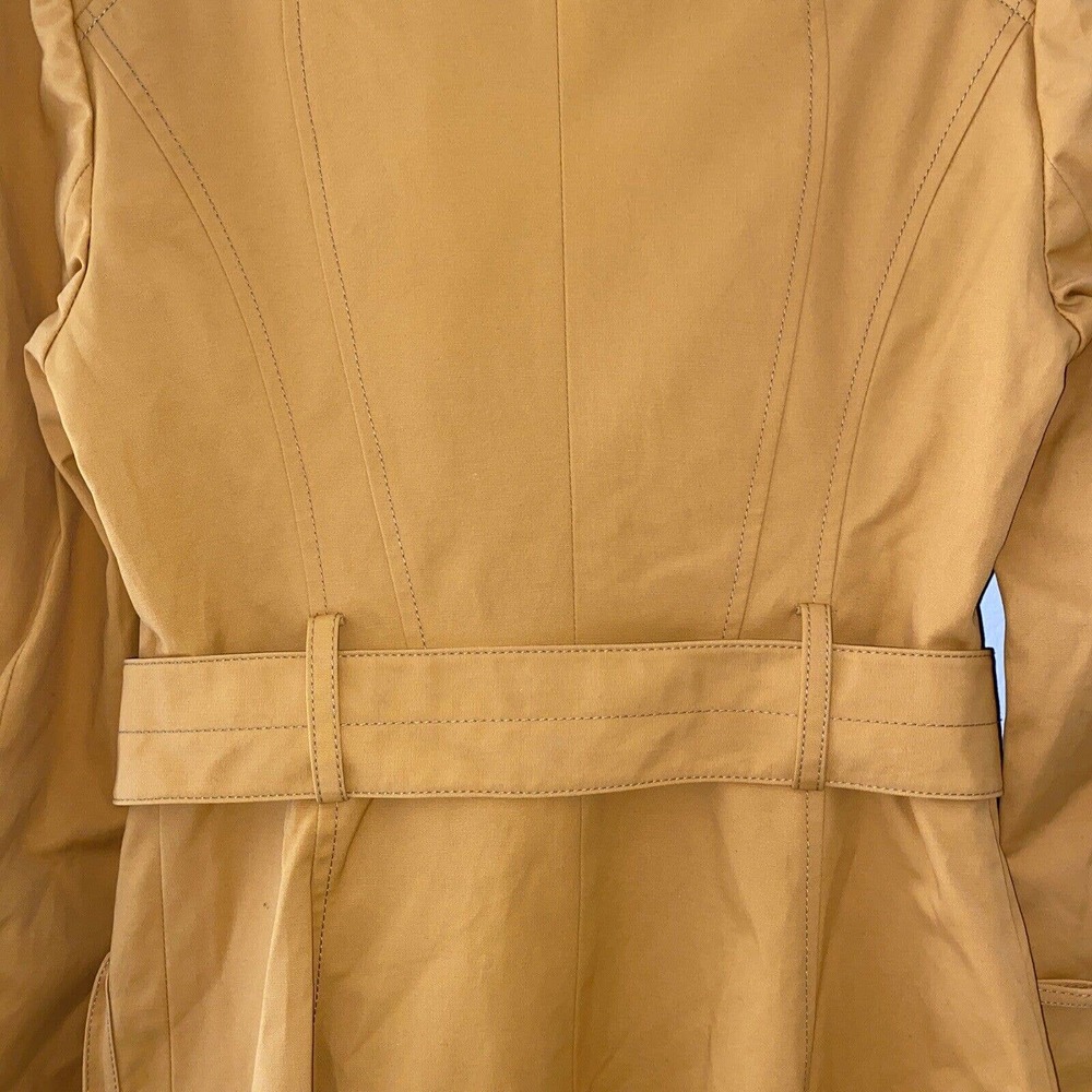 Blanc Noir Multi Zippered Pockets Belted Trench Coat Womens Cotton Blends SZ S - Picture 11 of 14